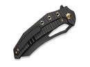 WE Knife Epaulette M390 Diamond Patterned Black Ti