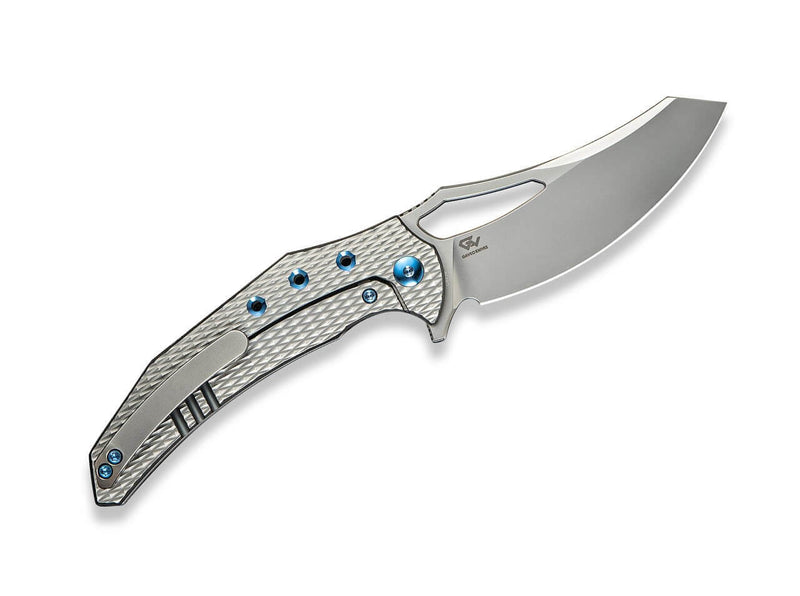 WE Knife Epaulette M390 Diamond Patterned Ti