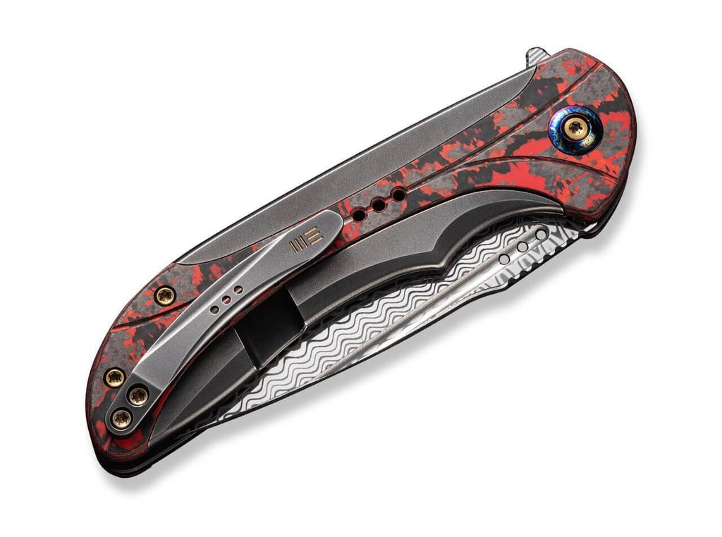 Equivik Titanium Grey Lava Flow CF Damascus