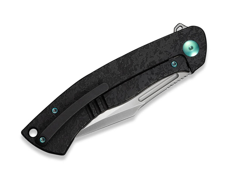 WE Knife Essential Knight M390 Black Ti Etched Pattern
