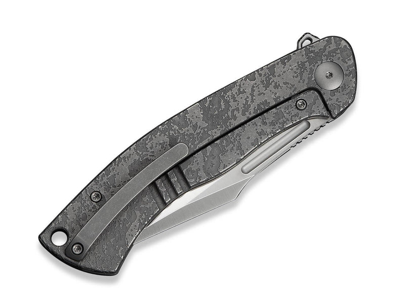 WE Knife Essential Knight M390 Gray Ti Etched Pattern