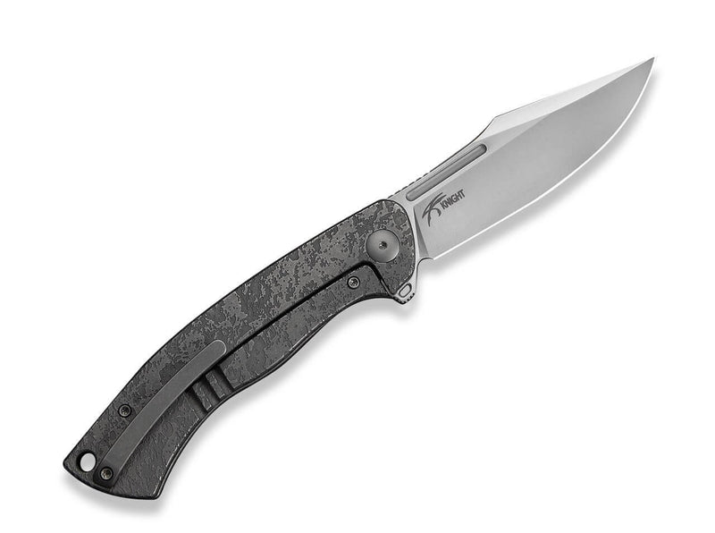 WE Knife Essential Knight M390 Gray Ti Etched Pattern