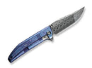 WE Knife Ezinta Damascus Titanium Crystalzied Blue & Purple