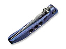 WE Knife Ezinta Damascus Titanium Crystalzied Blue & Purple