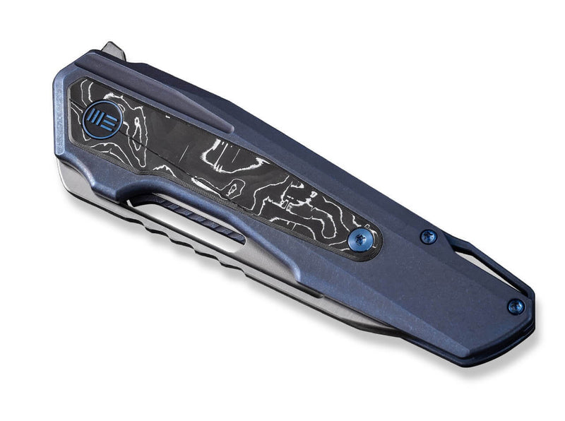 WE Knife Falcaria Titanium Blue Aluminum Foil CF