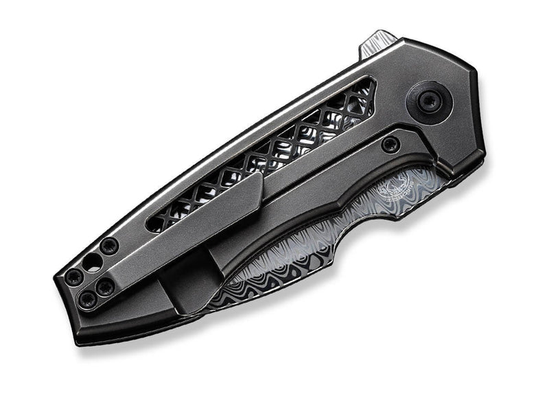 WE Knife Harpen Titanium Grey Damascus