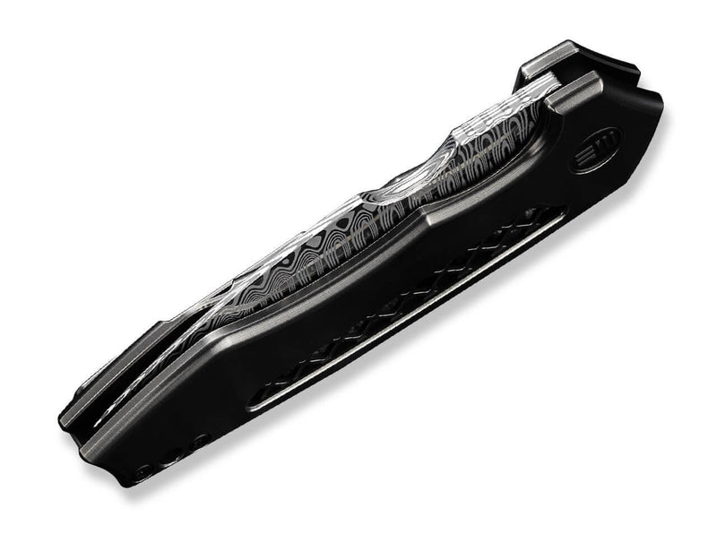 WE Knife Harpen Titanium Grey Damascus