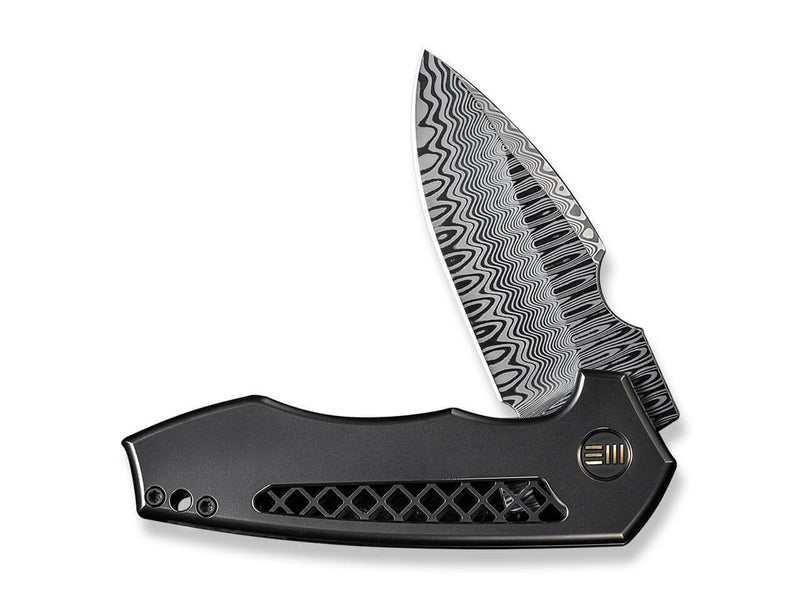 WE Knife Harpen Titanium Grey Damascus