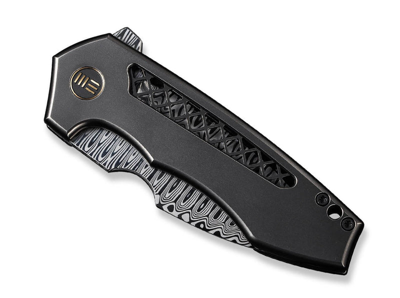 WE Knife Harpen Titanium Grey Damascus