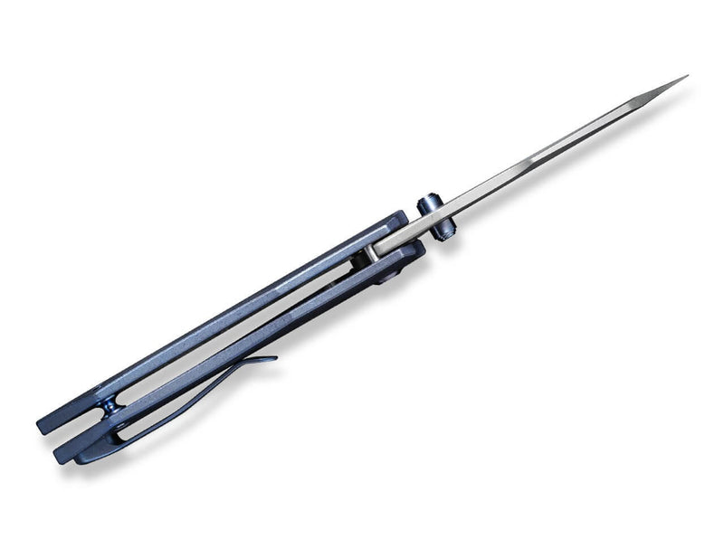 WE Knife High-Fin Titanium Blue