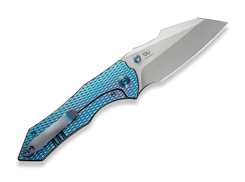 WE Knife High-Fin XL 20CV Titanium Blue & Purple