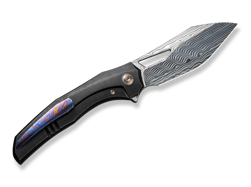 WE Knife Ignio Titanium Black Damascus