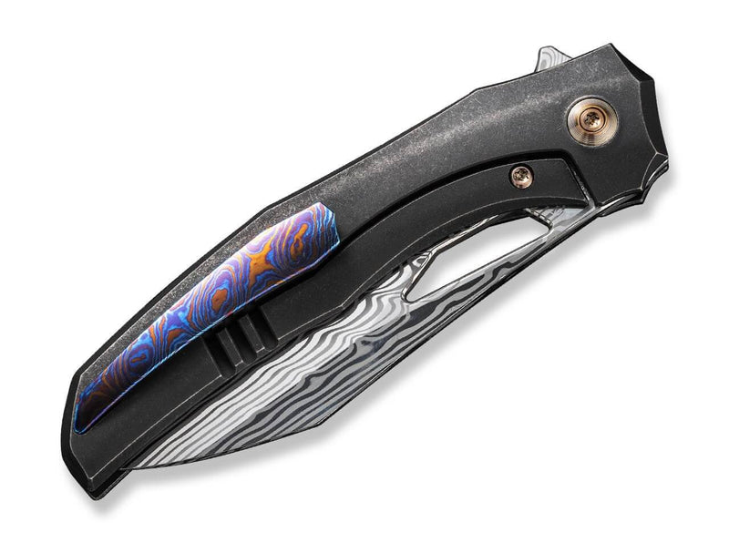 WE Knife Ignio Titanium Black Damascus