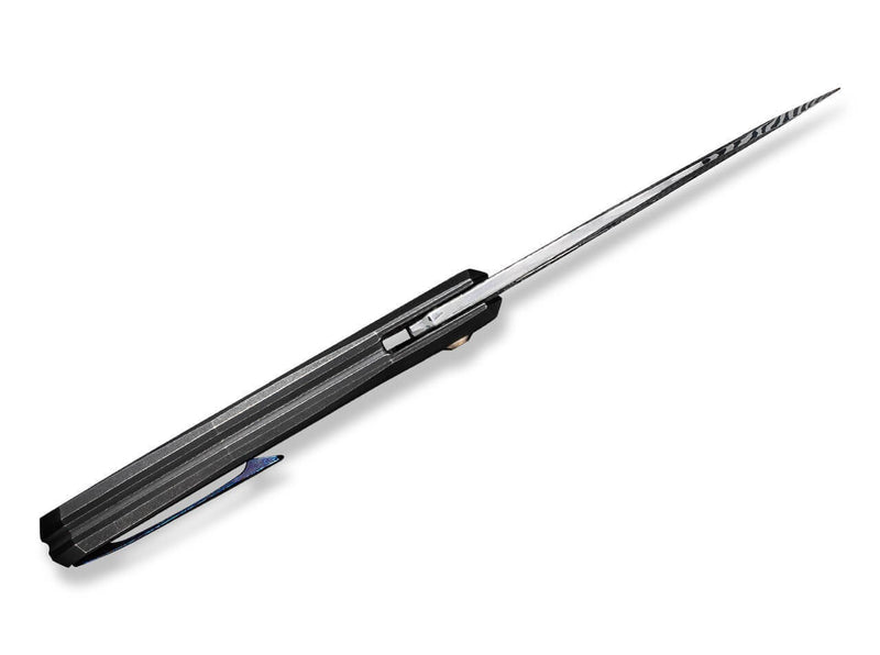 WE Knife Ignio Titanium Black Damascus