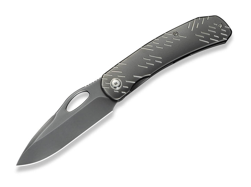 WE Knife Inmate 20CV Ti Polished Gray Satin Raindrops
