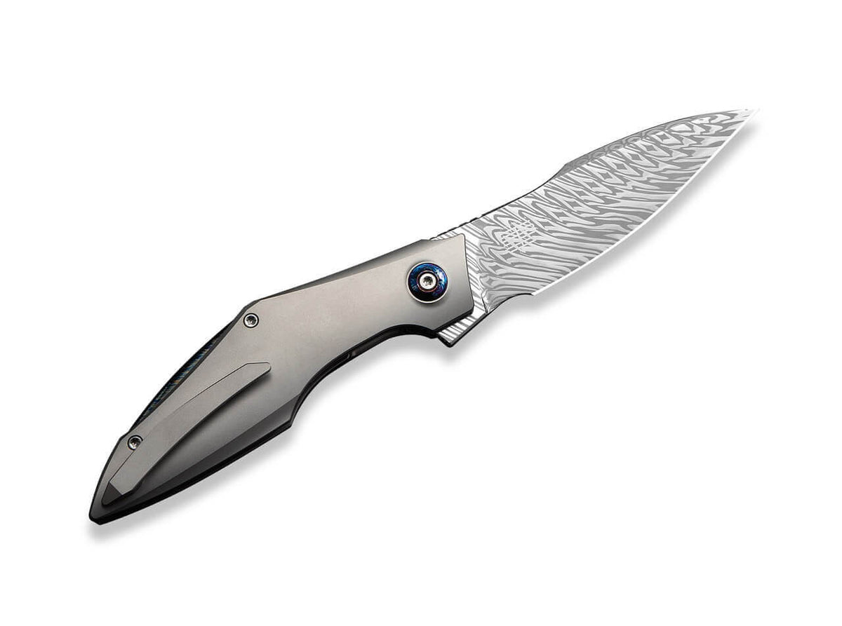 Krait Snake Damascus Grey Ti