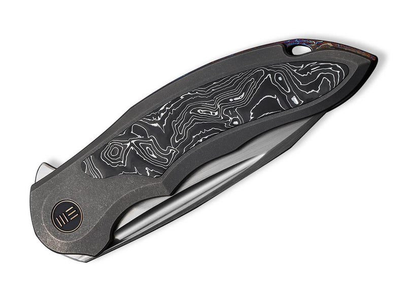 WE Knife Makani Titanium Grey Aluminium Foil Carbon