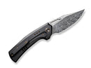 WE Knife Nefaris Ltd Titanium Black Nebula FAT CF Damascus