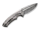 WE Knife Nexusia Titanium Grey Damascus