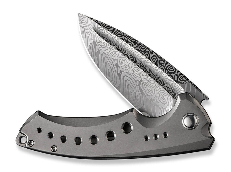 WE Knife Nexusia Titanium Grey Damascus