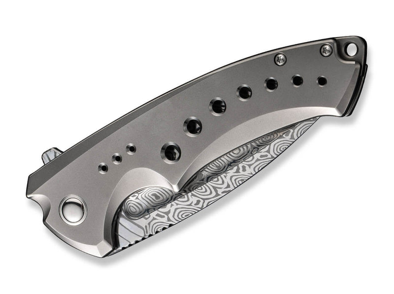 WE Knife Nexusia Titanium Grey Damascus