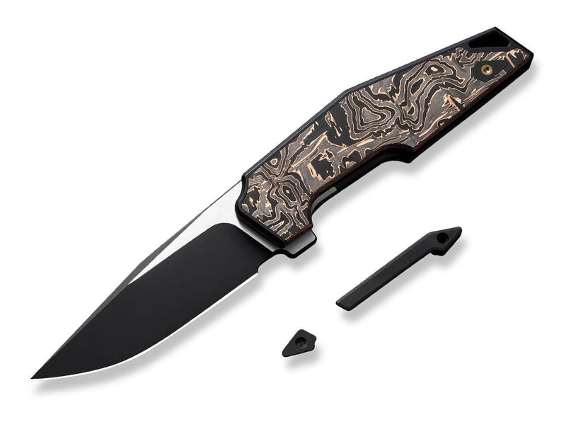 WE Knife OAO Titanium Black Copper Foil CF