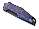 WE Knife OAO Titanium Black Timascus Purple Golden Blue