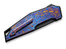 WE Knife OAO Titanium Black Timascus Purple Golden Blue