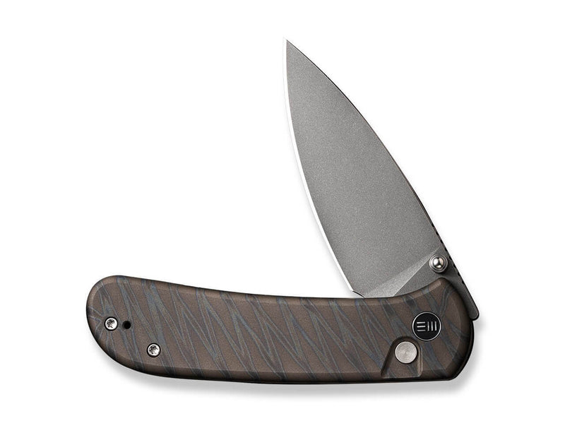 WE Knife Qubit Titanium Grey Tiger Stripe