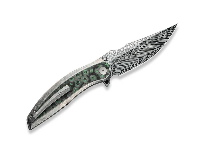 WE Knife Quinseris Damascus Ti CF Jungle Wear