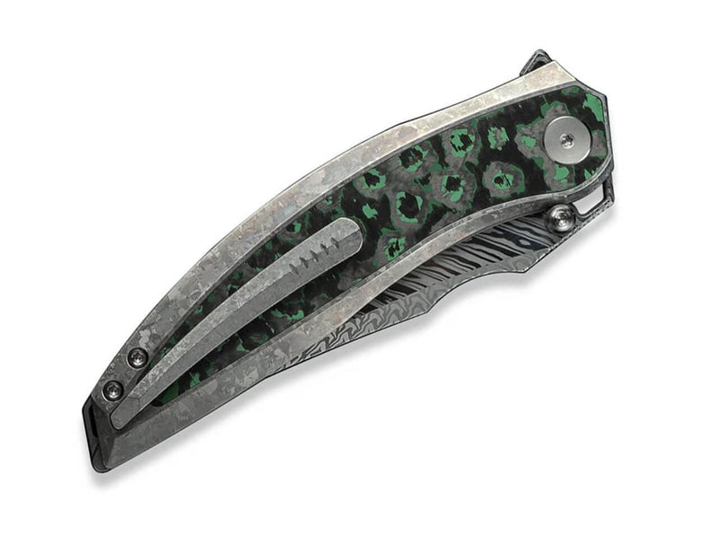 WE Knife Quinseris Damascus Ti CF Jungle Wear