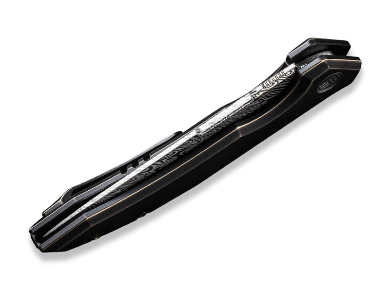 WE Knife Quixotic Titanium Bronze Damascus