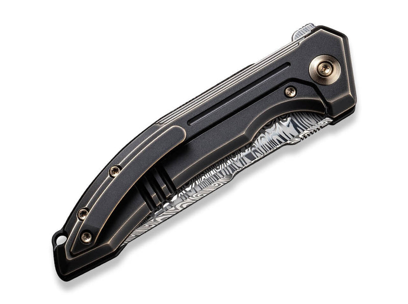 WE Knife Quixotic Titanium Bronze Damascus