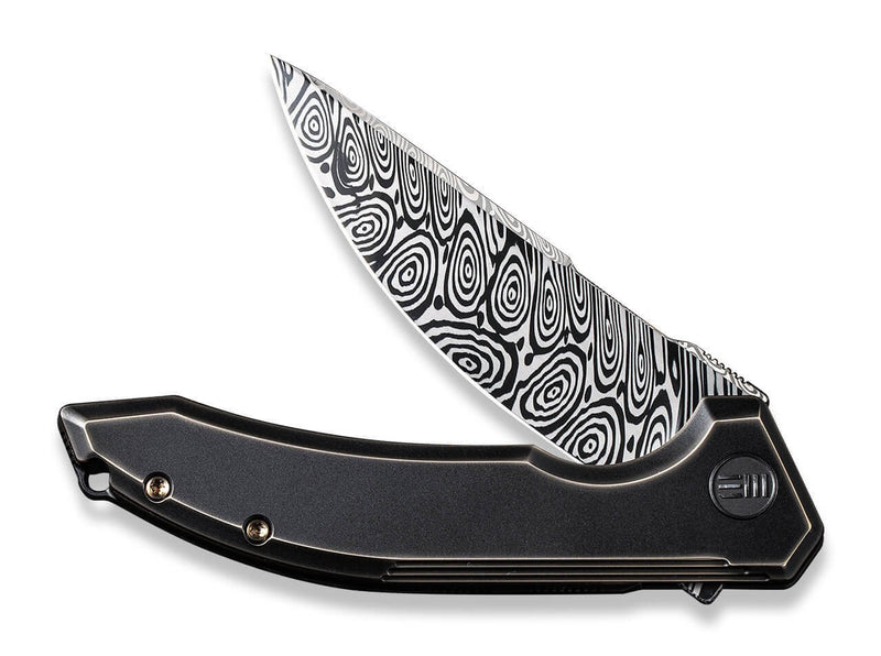 WE Knife Quixotic Titanium Bronze Damascus