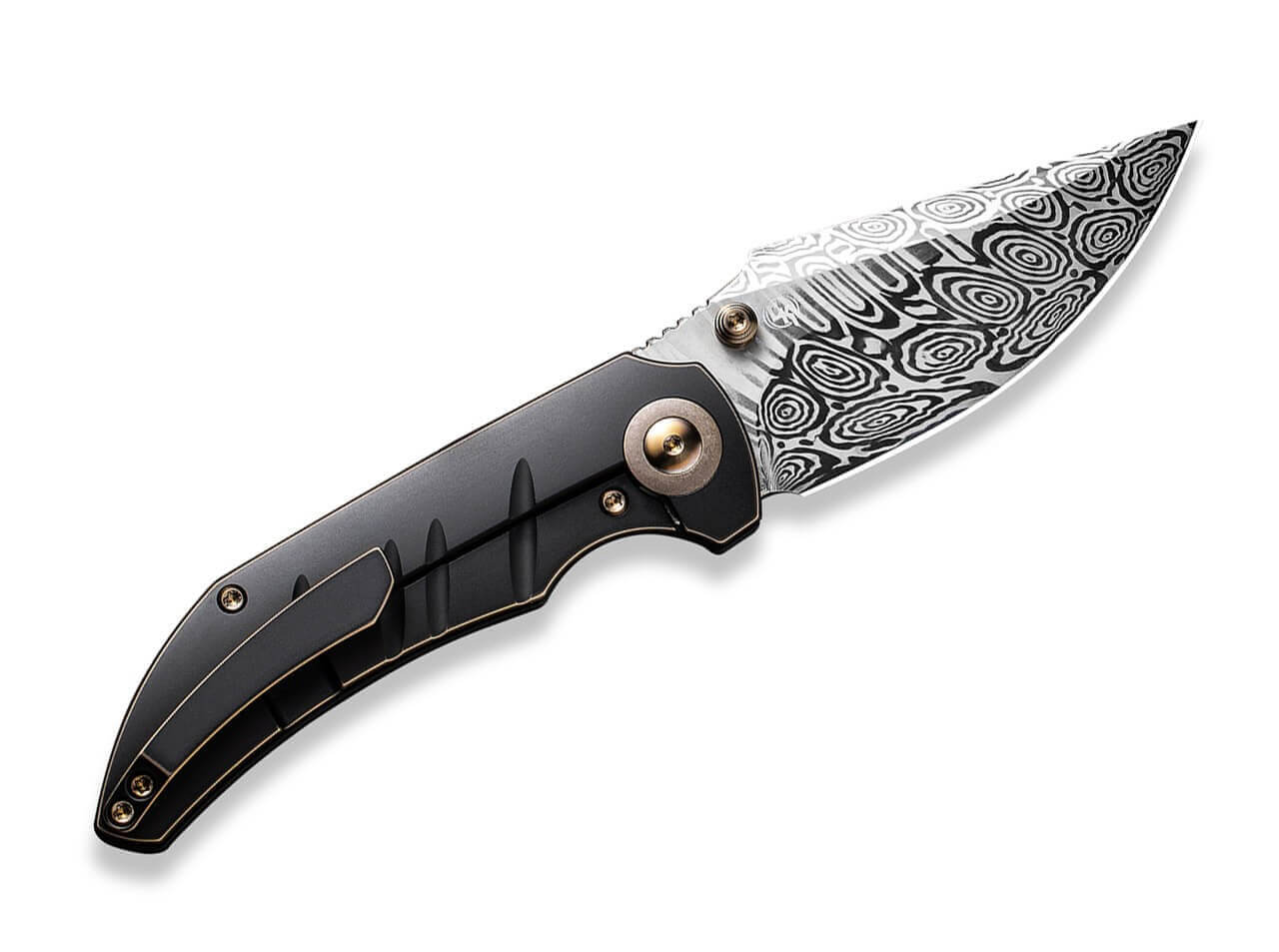 Riff-Raff Bronze & Black Titanium Damascus