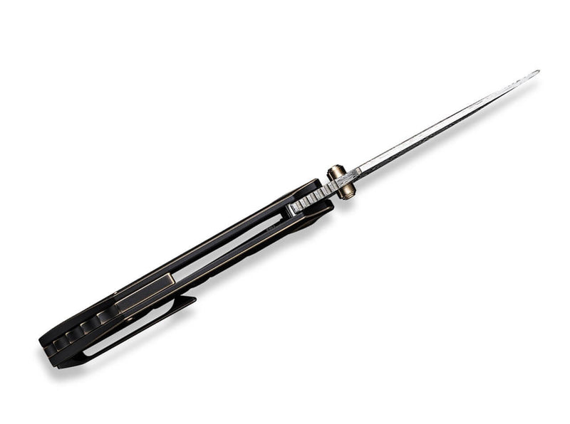 WE Knife Riff-Raff Bronze & Black Titanium Damascus