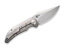 WE Knife Riff-Raff Polished Bead Blasted Titanium
