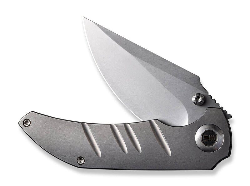 WE Knife Riff-Raff Polished Bead Blasted Titanium
