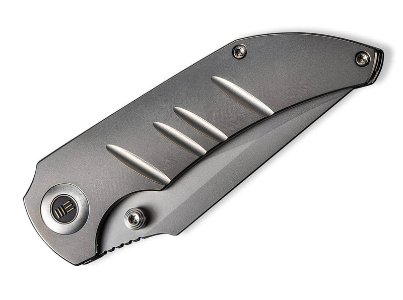 WE Knife Riff-Raff Polished Bead Blasted Titanium