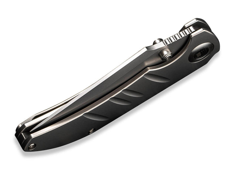 WE Knife Riff-Raff Polished Bead Blasted Titanium