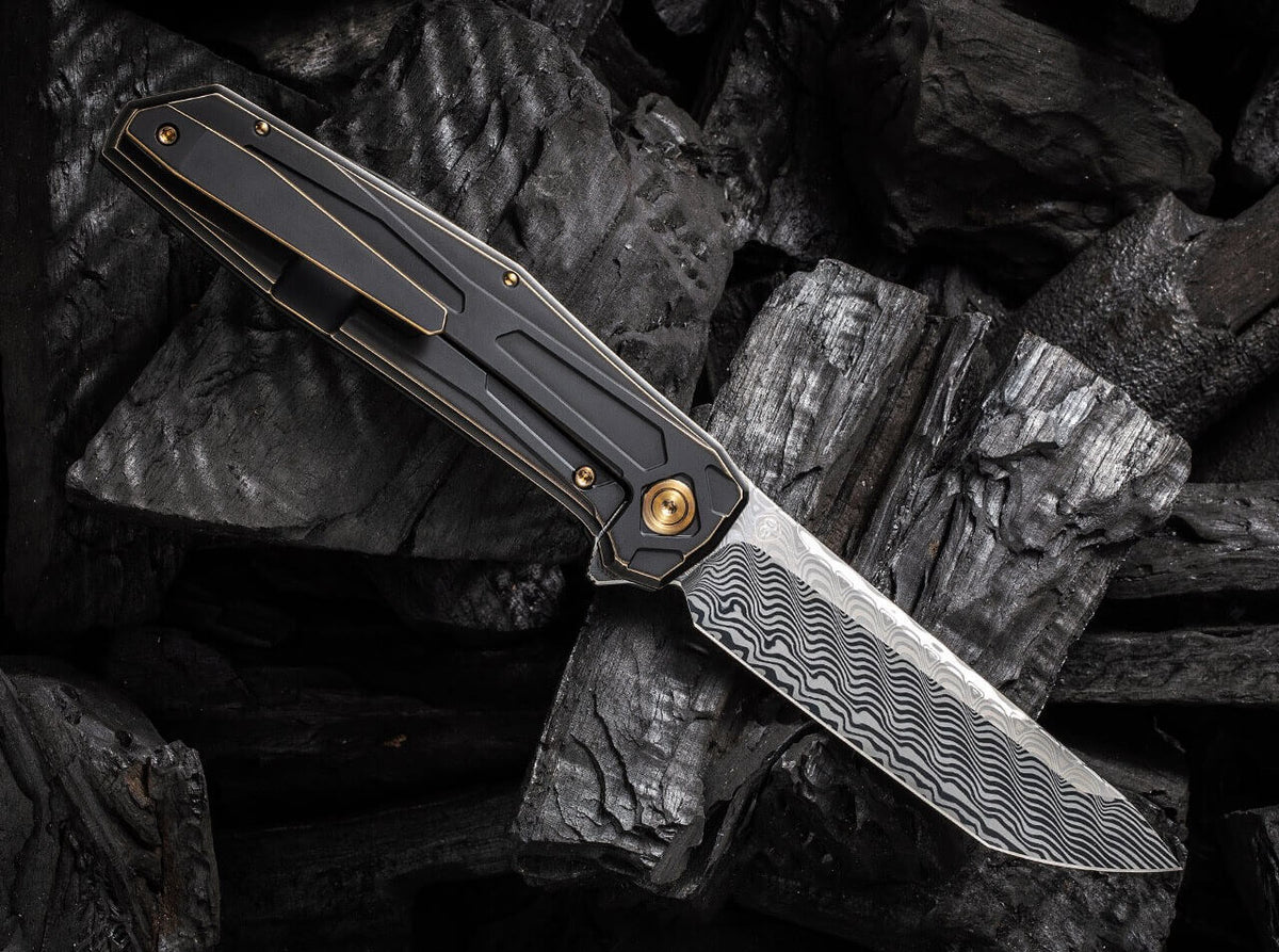 Shadowfire Titanium Black & Bronze Damascus