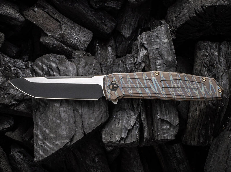 WE Knife Shadowfire Titanium Tiger Stripe Two Tone