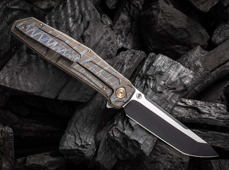 WE Knife Shadowfire Titanium Tiger Stripe Two Tone