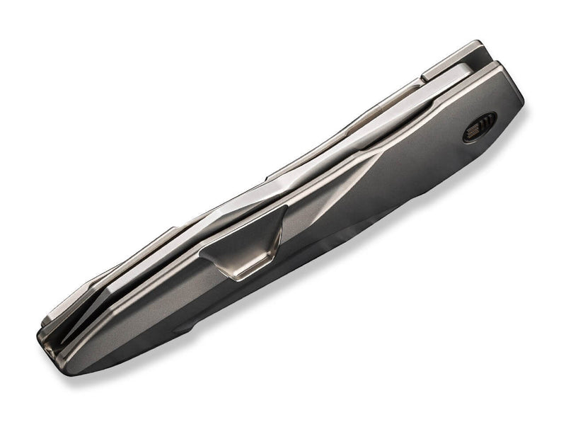 WE Knife Solid Titanium Grey Bead Blasted