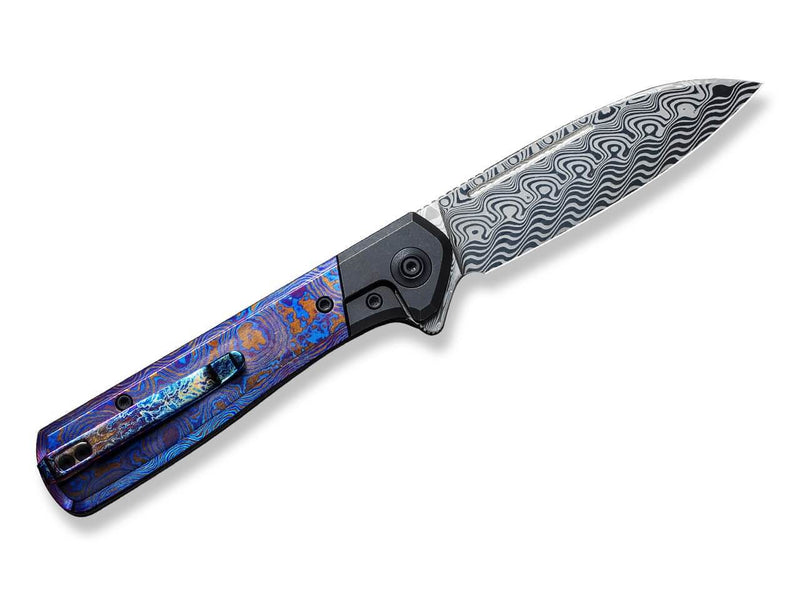 WE Knife Soothsayer Damascus Purple  Timascus
