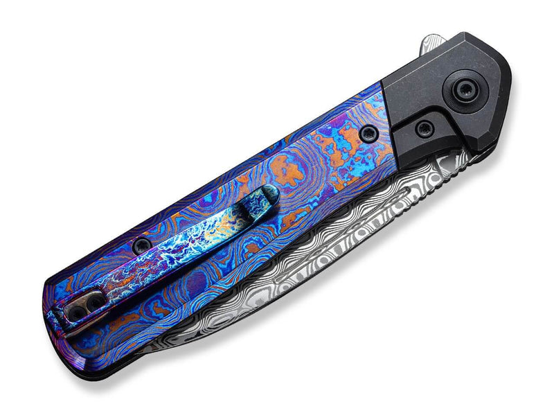 WE Knife Soothsayer Damascus Purple  Timascus