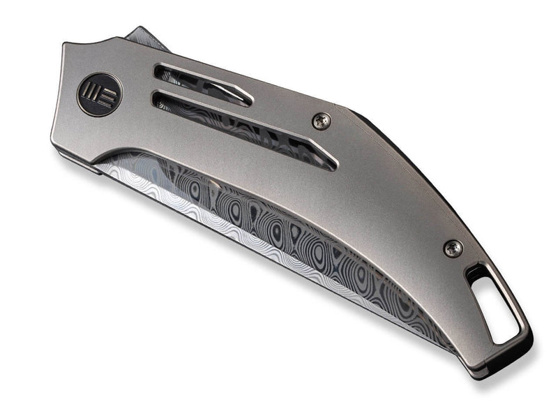 WE Knife Speedliner Titanium Grey Frame Lock Damascus