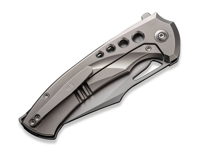 WE Knife Swiftfin CPM-20CV Titanium Polished Bead Blasted