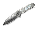 WE Knife Sylox Damascus Gray Ti MOP