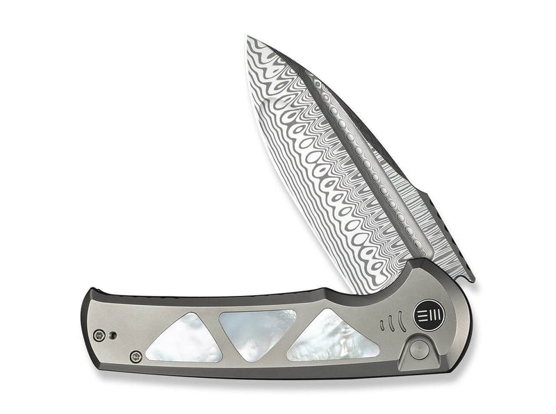 WE Knife Sylox Damascus Gray Ti MOP